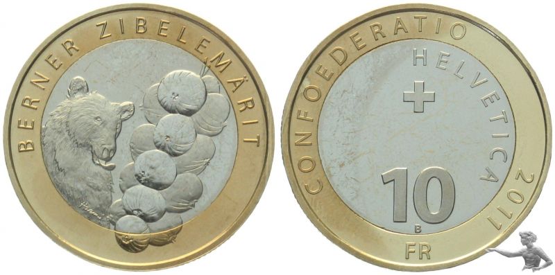 10 Franken 2011 B Berner Zibelemärit | unter Ausgabepreis der Swissmint